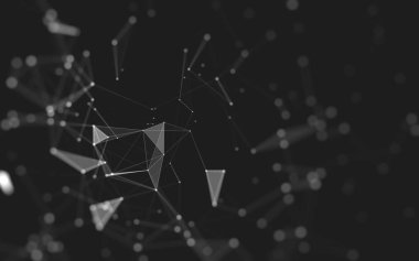 Soyut arka plan. Çokgen şekilli moleküller teknolojisi,