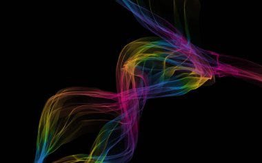 Bir parlayan ile koyu arka plan soyut dalgalar