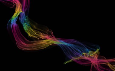 Bir parlayan ile koyu arka plan soyut dalgalar