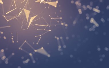 Soyut arka plan. Çokgen şekilli moleküller teknolojisi,