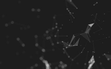 Soyut arka plan. Çokgen şekilli moleküller teknolojisi,