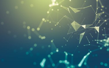 Soyut arka plan. Çokgen şekilli moleküller teknolojisi,