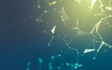 Soyut arka plan. Çokgen şekilli moleküller teknolojisi,