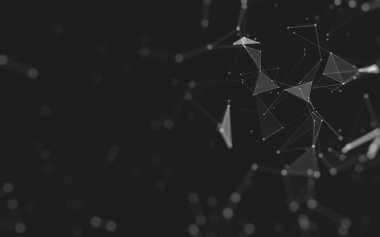 Soyut arka plan. Çokgen şekilli moleküller teknolojisi,