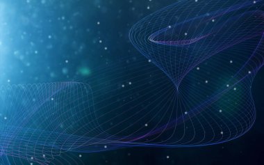 Bir parlayan ile koyu arka plan soyut dalgalar