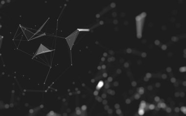 Soyut arka plan. Çokgen şekilli moleküller teknolojisi,