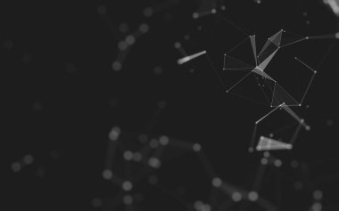 Soyut arka plan. Çokgen şekilli moleküller teknolojisi,