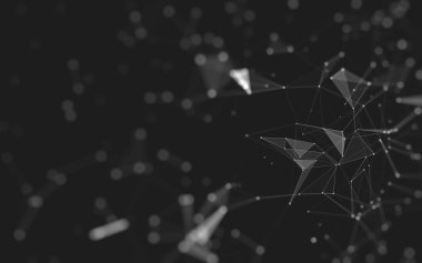 Soyut arka plan. Çokgen şekilli moleküller teknolojisi,