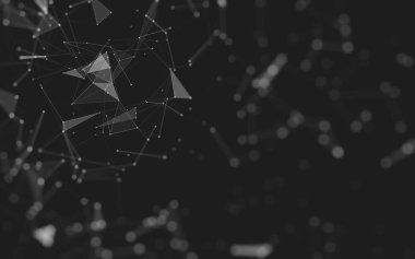 Soyut arka plan. Çokgen şekilli moleküller teknolojisi,