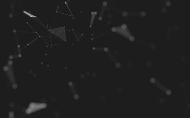 Soyut arka plan. Çokgen şekilli moleküller teknolojisi,