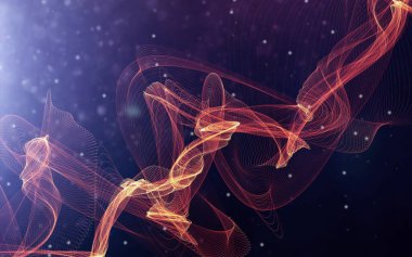 Bir parlayan ile koyu arka plan soyut dalgalar