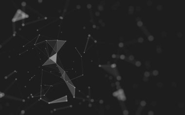 Soyut arka plan. Çokgen şekilli moleküller teknolojisi,