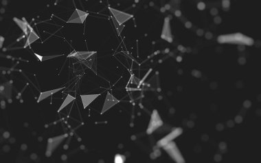 Soyut arka plan. Çokgen şekilli moleküller teknolojisi,