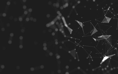 Soyut arka plan. Çokgen şekilli moleküller teknolojisi,