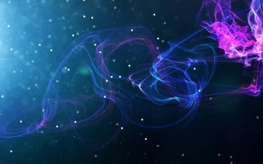 Bir parlayan ile koyu arka plan soyut dalgalar