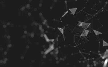 Soyut arka plan. Çokgen şekilli moleküller teknolojisi,