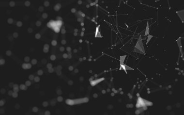 Soyut arka plan. Çokgen şekilli moleküller teknolojisi,