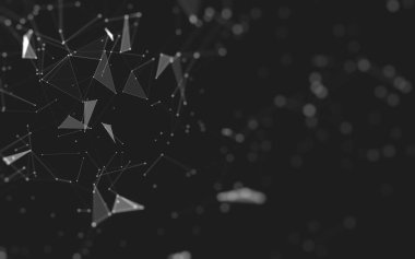 Soyut arka plan. Çokgen şekilli moleküller teknolojisi,