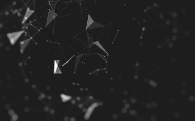 Soyut arka plan. Çokgen şekilli moleküller teknolojisi,