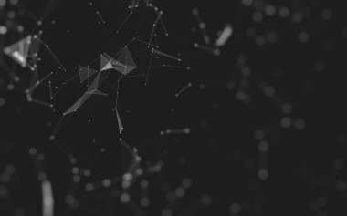 Soyut arka plan. Çokgen şekilli moleküller teknolojisi,