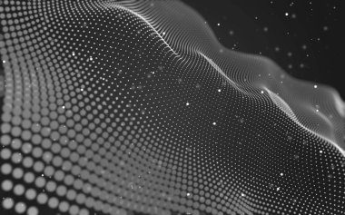 Soyut arka plan. Çokgen şekilli moleküller teknolojisi,