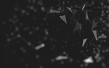 Soyut arka plan. Çokgen şekilli moleküller teknolojisi,