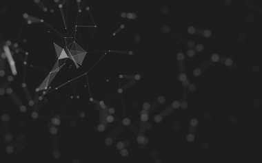 Soyut arka plan. Çokgen şekilli moleküller teknolojisi,