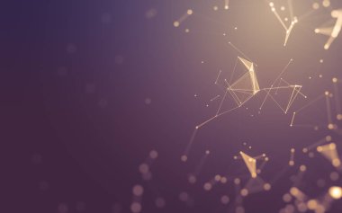 Soyut arka plan. Çokgen şekilli moleküller teknolojisi,