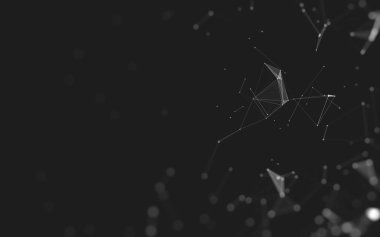 Soyut arka plan. Çokgen şekilli moleküller teknolojisi,