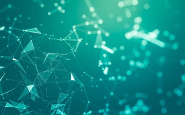 Soyut arka plan. Çokgen şekilli moleküller teknolojisi,