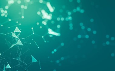 Soyut arka plan. Çokgen şekilli moleküller teknolojisi,