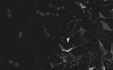 Soyut arka plan. Çokgen şekilli moleküller teknolojisi,