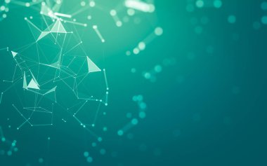 Soyut arka plan. Çokgen şekilli moleküller teknolojisi,