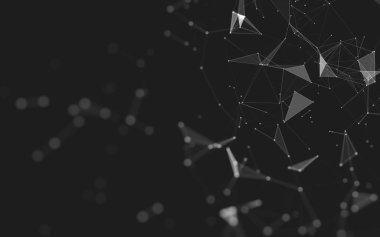 Soyut arka plan. Çokgen şekilli moleküller teknolojisi,