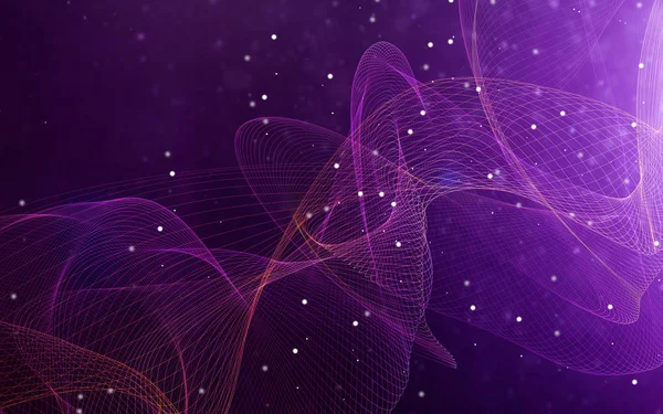 Bir parlayan ile koyu arka plan soyut dalgalar