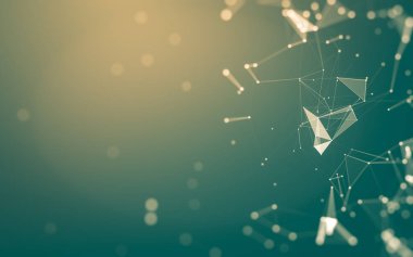 Soyut arka plan. Çokgen şekilli moleküller teknolojisi,