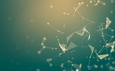 Soyut arka plan. Çokgen şekilli moleküller teknolojisi,