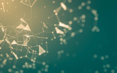 Soyut arka plan. Çokgen şekilli moleküller teknolojisi,