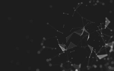 Soyut arka plan. Çokgen şekilli moleküller teknolojisi,