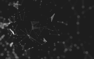 Soyut arka plan. Çokgen şekilli moleküller teknolojisi,