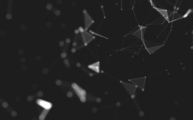 Soyut arka plan. Çokgen şekilli moleküller teknolojisi,