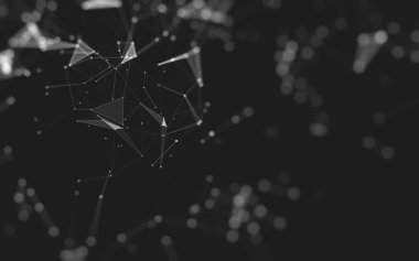 Soyut arka plan. Çokgen şekilli moleküller teknolojisi,