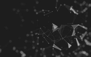 Soyut arka plan. Çokgen şekilli moleküller teknolojisi,