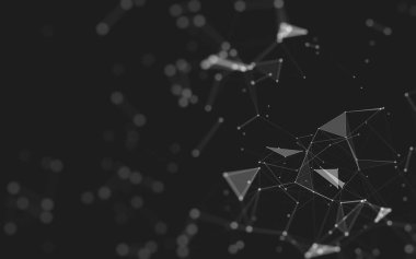 Soyut arka plan. Çokgen şekilli moleküller teknolojisi,