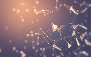 Soyut arka plan. Çokgen şekilli moleküller teknolojisi,