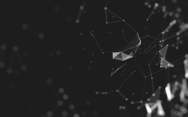 Soyut arka plan. Çokgen şekilli moleküller teknolojisi,