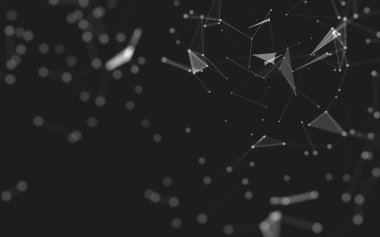 Soyut arka plan. Çokgen şekilli moleküller teknolojisi,