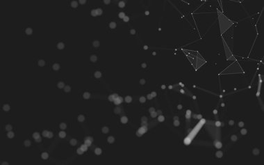 Soyut arka plan. Çokgen şekilli moleküller teknolojisi,