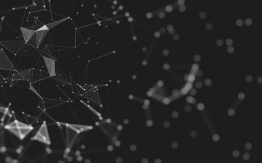 Soyut arka plan. Çokgen şekilli moleküller teknolojisi,