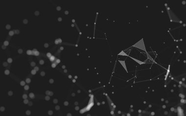 Soyut arka plan. Çokgen şekilli moleküller teknolojisi,